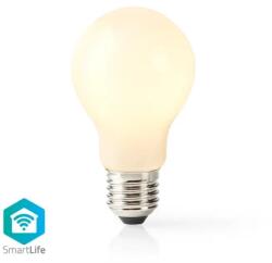 Nedis Bec WiFi Smart LED cu filament Nedis, E27, A60, 5W, 500 lm, lumina calda, alb (WIFILF11WTA60)