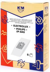 K&M Sac aspirator Electrolux-Philips Universal (S-Bag), hartie, 5X saci, K&M (DUSTBAG-EP-PAP-K&M)
