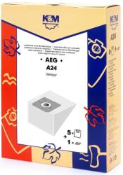 K&M Sac aspirator AEG GR 28, hartie, 5 saci + 1 filtru, K&M (DUSTBAG-A24-PAP-K&M) - vitacom