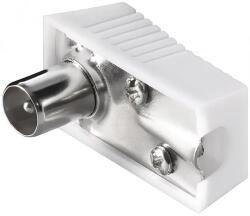 Goobay Mufa coax tata, plastic, cu surub, 90°, Goobay (CX-PLUG-GBAY)