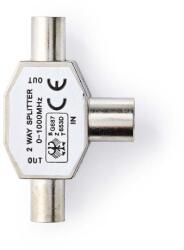 Nedis Splitter-coaxial-T-metalic, -coaxial-mama-2x-coaxial-tata (CSGB40950ME)