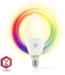 Nedis Bec LED Smart WiFi Nedis, E14, 4.9W, 470lm, 2200K-6500K, RGB, Zigbee 3.0 (ZBLC10E14)