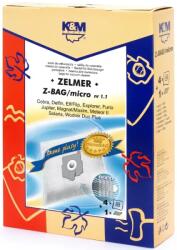 K&M Sac aspirator Zelmer, sintetic, 4X saci +1 filtru, K&M (DUSTBAG-Z-SYN-K&M)