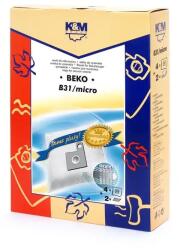 K&M Sac aspirator pentru Beko BKS-1240, sintetic, 4 saci + 2 filtre, K&M (DUSTBAG-B31-SYN-K&M)