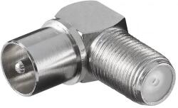 Goobay Adaptor F la coaxial 9.5mm tata 90grade, set 10 bucati, Goobay (FC-CX9.5M-GBAY)