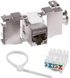 Schrack Conector-Keystone-modul-RJ45-ecranat, -Cat. 5e, -Schrack-Visio-S-50-HSEMRJ5GWS-Toolles-line (ELJK-HSEMRJ5GWS-SHK)