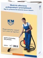 K&M Sac aspirator Universal 20L, hartie, 5X saci, K&M (DUSTBAG-QUNI20.A-PAP-K&M)