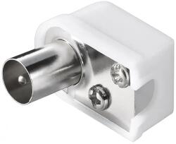 Goobay Conector coaxial tata, plastic, colturi rotunjite, cotit, Goobay, 10 bucati/punga (CX-PLUG2-GBAY)