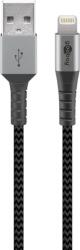 Goobay Cablu USB 2.0 A tata - Lightning, 1m, gri/argintiu, Goobay (CABLE-USB/LIGHT-1GY01-GBAY)
