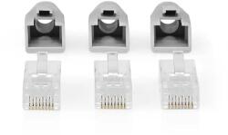 Nedis Set conector de retea UTP Cat 6 RJ45 tata, pass through, gri, 10 bucati, Nedis (CCBW89360GY)