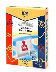 K&M Sac aspirator pentru Zelmer, sintetic, 4 saci + 1 filtru, K&M (DUSTBAG-KM49.4220-SYN-K&M)