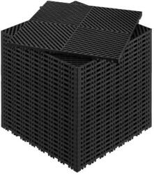 VEVOR Vízelvezető padlólap 24 db extra vastag 17, 6 mm padlóburkolat 415x415 mm moduláris garázspadló