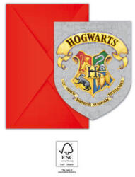 Harry Potter Hogwarts Houses party meghívó 6 db-os FSC (PNN93370) - decorit