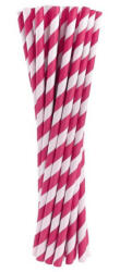  Magenta papír szívószál 24 db-os (MLG114829)