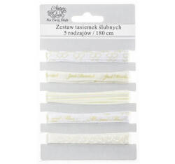 Esküvői White szalag szett 5 db-os (MLG601999) - decorit