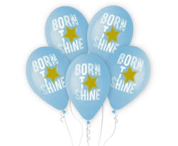 Born to Shine Blue léggömb, lufi 5 db-os 13 inch (33 cm) (MLG341454) - decorit