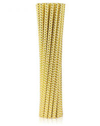 Arany Gold Chevron papír szívószál 12 db-os (MLG123838)