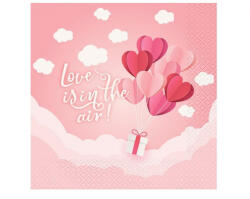  Szerelem Love Is In The Air Pink szalvéta 20 db-os 33x33 cm (MLG165876)