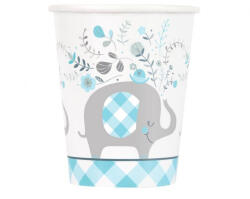 Kék Elefánt Floral papír pohár 8 db-os 266 ml (MLG822140) - decorit