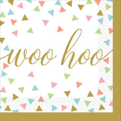 Konfetti Woo Hoo szalvéta 36 db-os 25x25 cm (DPA701926) - decorit
