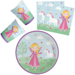  Princess, Hercegnő party szett 36 db-os 23 cm-es tányérral (DPA001210)