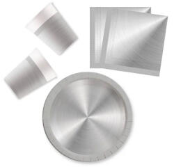  Next Generation Silver, Ezüst party szett 36 db-os 23 cm-es tányérral (PNN00076)