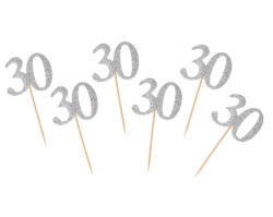 Ezüst 30 Silver díszítő pálca 6 db-os (MLG132045) - decorit