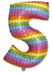 Pop It 5-ös szám fólia lufi 69 cm (WP) (MLG312935) - decorit