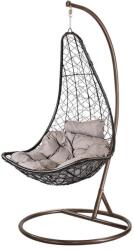 Leziter Natal kerti függőfotel fekete-barna (SW-012B-AN_SW-007-STBR) - arkibau