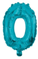 Mini 0-ás Blue szám Fólia lufi 32 cm (PNN91229) - decorit