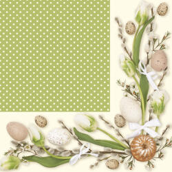 Húsvét Green Frame szalvéta 20 db-os 33x33 cm (PKK042643)