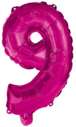  Hot Pink 9-es szám fólia lufi 95 cm (PNN92495) - decorit