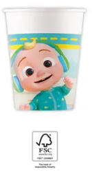  CoComelon Music papír pohár 8 db-os 200 ml FSC (PNN93509)