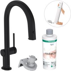 Hansgrohe Aqittura M91 konyhai csaptelep szűrővel álló fekete 76800670