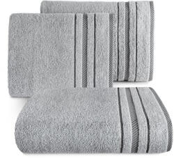  Koral pamut törölköző jacquard csíkos szegéllyel Ezüst 50x90 cm (424238)