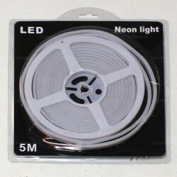 Ledszaki 5méter Kültéri Neon hatású hajlítható led fénykábel, fénycsík hidegfehér színben 12V (SA938)