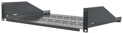 Manhattan Rackszekrény polc - 710954 (19", 2U, konzolos, fix, 350 mm mély, fekete) PC (710954)