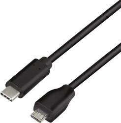 LogiLink CU0197 USB-C adat és töltő kábel USB-C apa és Micro USB apa között 1 m (CU0197)