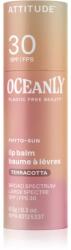 Attitude Oceanly Plastic Free Beauty tonizáló ajakbalzsam SPF 30 árnyalat Terracotta 8.5 g