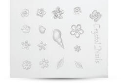Crystalnails Fun & Form Szilikon Forma - Flowers
