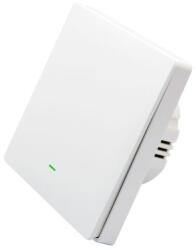 SmartWise B61 UNI Zigbee 3.0 + RF, univerzális bekötésű, 1 áramkörös, fizikai nyomógombos okos villanykapcsoló, fehér