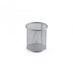 Bluering Fémhálós írószertartó pohár kerek ezüst (JJ41205(9109)) (JJ41205(9109) SILVER)