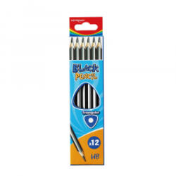 Keyroad Grafitceruza HB, háromszögletű 12 db/bliszter Black (KR971548) (KR971548)