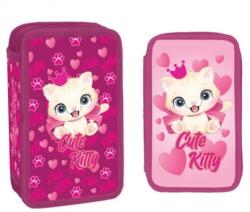 S-Cool Penar echipat, 2 fermoare, 29 piese, Cute Kitty, S-Cool SC2179 Penar