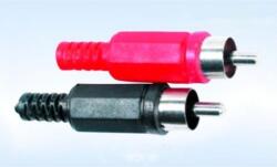 Gembird Connector RCA M Black+Red (Connector RCA M)