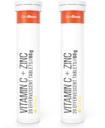 GymBeam C-vitamin + cink pezsgő citrus 2 × 20 tabletta (SPTgym1575bun)