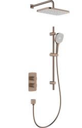 Armatura Malaga Rose Gold set de duș ascuns cu termostat cu duș de ploaie cupru periat 5759-301-34 (575930134)