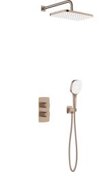 Armatura Malaga Rose Gold set de duș ascuns cu termostat cu duș de ploaie cupru periat 5759-501-34 (575950134)