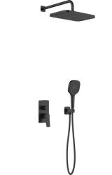 Armatura Malaga Black set de duș ascuns cu duș de ploaie negru 4529-501-81 (452950181)