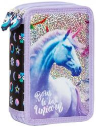 DERFORM Penar cu rechizite Derform Unicorn 15 - Cu 3 fermoare Penar